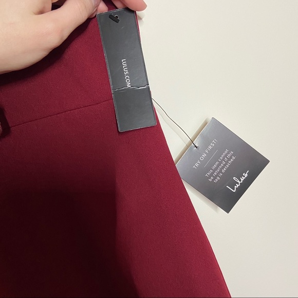 NWT Lulu's Infinite Glory Red Wine Maxi Dress - Picture 12 of 15